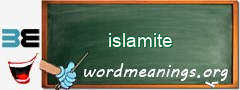 WordMeaning blackboard for islamite